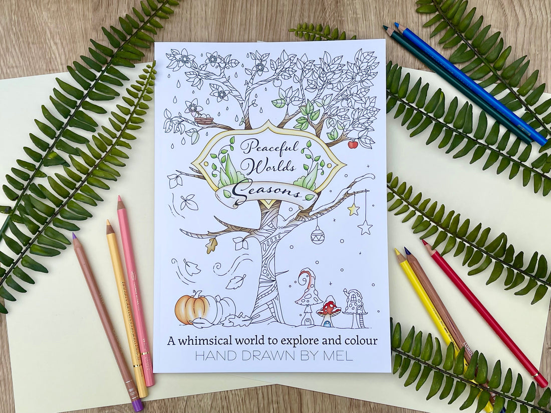 Discover the Tranquility of Peaceful Worlds Colouring Book