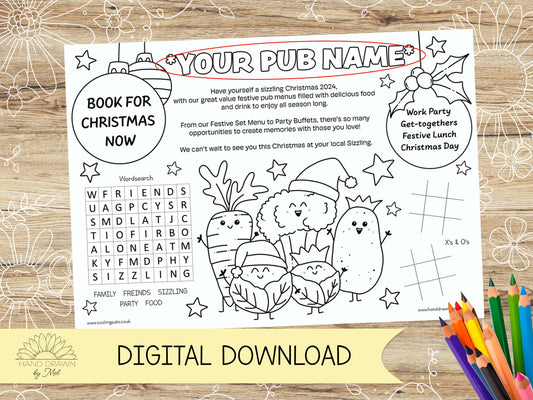 SIZZLING PUBS - Venue Name Colouring Sheet