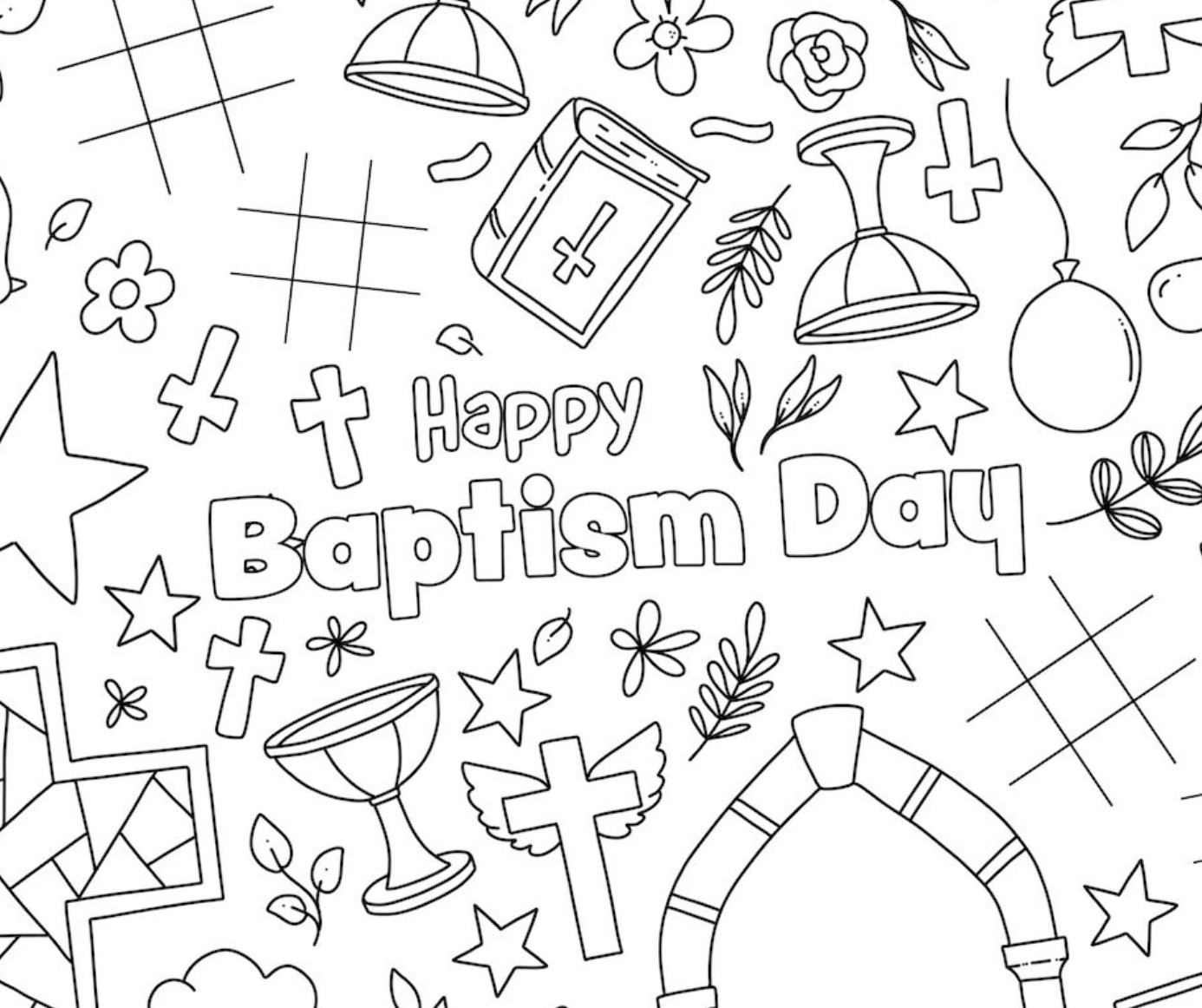 1.8m EXTRA LARGE Christening or Baptism table length colouring sheet, birthday activity and colouring sheet. 6ft Children's table cloth runner. FOLDED TO A4